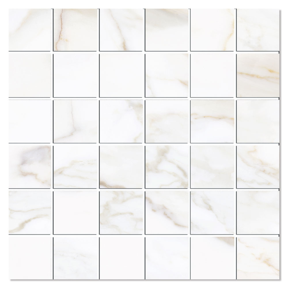 Marmor Mosaikkflis Via Appia Hvit Matt 30x30 (5x5) cm